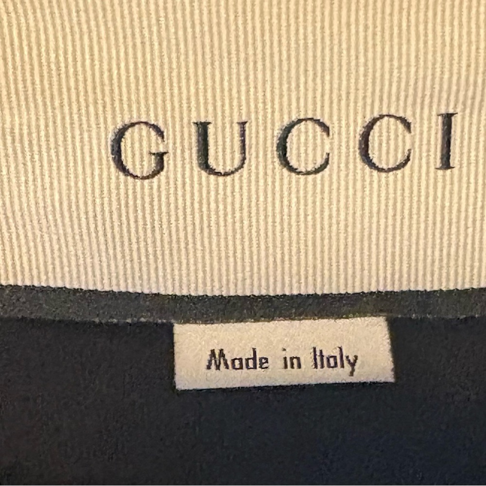 🔥 Gucci Men’s EUC Black Zip Hoodie/Jacket w/ GG logos & elbow pads, large - Picture 5 of 14